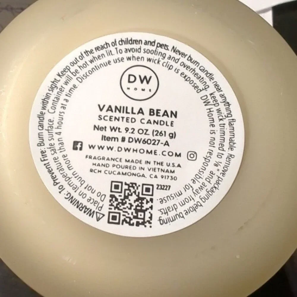 DW Home Vanilla Bean Candle New